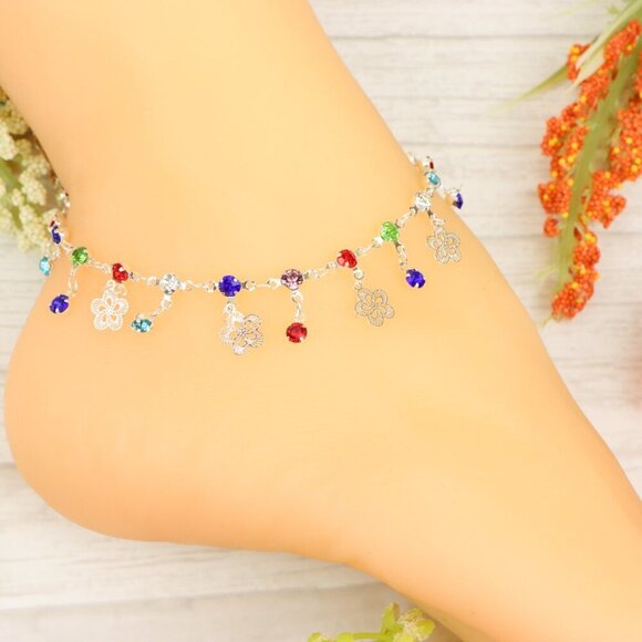 "Handmade Anklet – Elegant & Delicate Jewelry for Women | UNVRC1205 - Picture 10 of 10